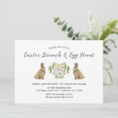 Blumenfrühling Wasserfarbe Osterfest Ei Ostern Bru Einladung (Stehend Vorderseite)