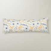 Blumenfrühling-Zuhause Botanischer Blaugelber Mix Seitenschläferkissen (Rückseite)