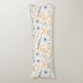 Blumenfrühling-Zuhause Botanischer Blaugelber Mix Seitenschläferkissen (Vorderseite Vertikal)