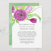 Blumenfrühlings-Gästeliste Ankündigung (Vorne/Hinten)