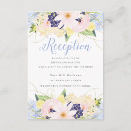 Blumenfrühlings-Hochzeitsfeier Vintager Empfang Begleitkarte