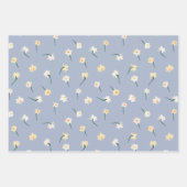 Blumenfrühlingsduft | Blau und Grau Geschenkpapier Set (Vorderseite 2)