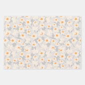 Blumenfrühlingsduft | Blau und Grau Geschenkpapier Set (Vorderseite)