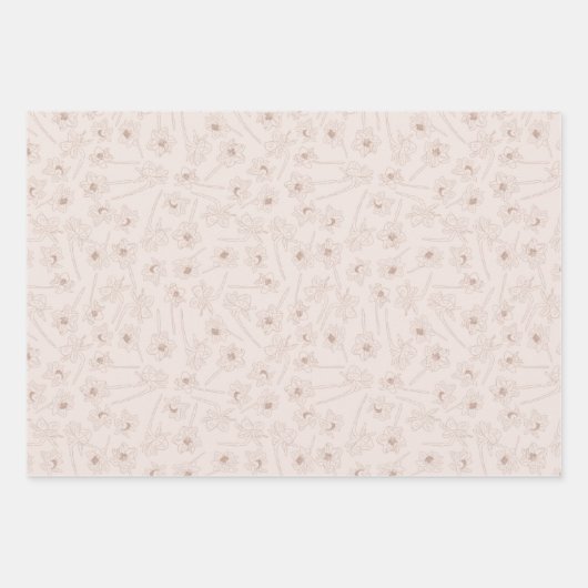 Blumenfrühlingsduft | Braun und Lila Geschenkpapier Set (Vorderseite 3)