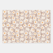 Blumenfrühlingsduft | Braun und Lila Geschenkpapier Set (Vorderseite)