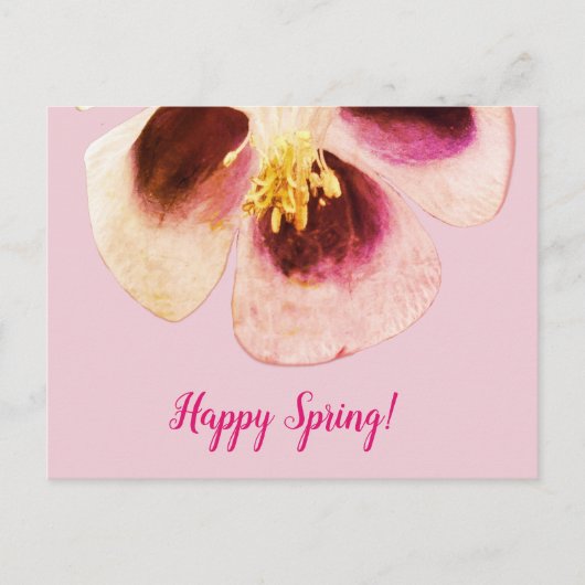 Blumenfrühlingskarte Postkarte (Vorderseite)