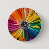 Blumenfrühlingskunst Blumenmuster Button (Vorderseite)