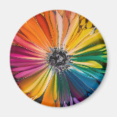 Blumenfrühlingskunst Blumenmuster Magnet (Vorne)