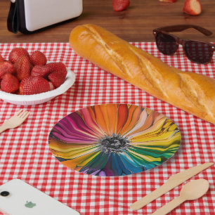 Blumenfrühlingskunst Blumenmuster Pappteller