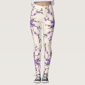 Blumenfrühlingsmuster Leggings (Vorderseite)