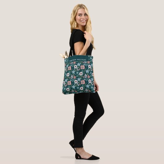 Blumenfrühlingsnadel Blooms Tote Tasche (Am Model)
