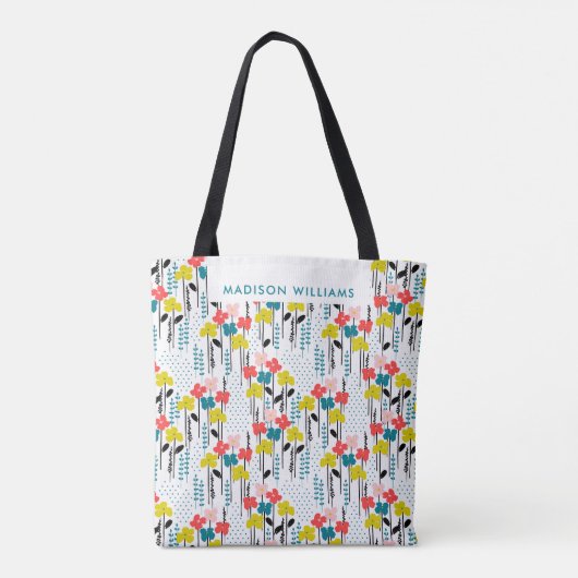 Blumenfrühlingsnadel Blooms Tote Tasche (Rückseite)