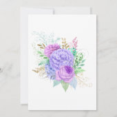 Blumenfrühlingspaare Dusche Einladung (Rückseite)