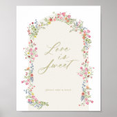 Blumenfrühstück Gartenschild Brautparty Poster (Vorne)