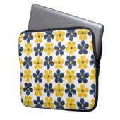 Blumenfusion: Vibrierendes Hintergrunddesign Laptopschutzhülle (Vorderseite Links)