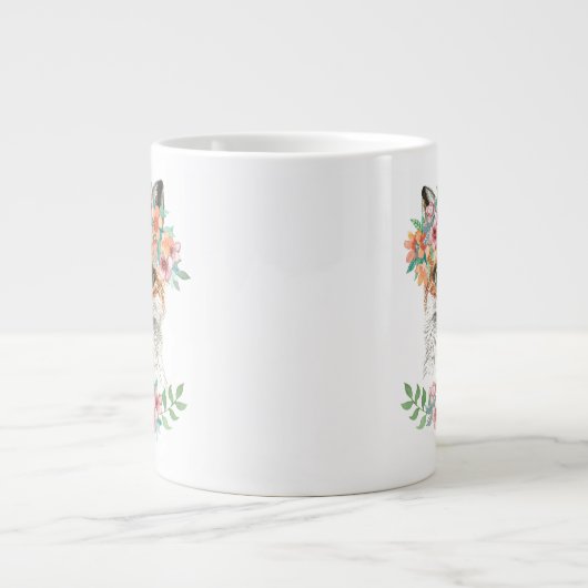 Blumenfuß Jumbo-Tasse (Vorderseite)