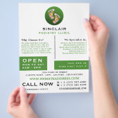Blumenfußabdrücke, Podiatrie-Klinik, Podiatrist Flyer (Hand)
