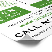 Blumenfußabdrücke, Podiatrie-Klinik, Podiatrist Poster (Ecke)