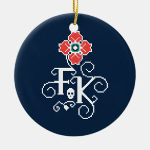 Blumengabe Frida Kahlos Keramikornament