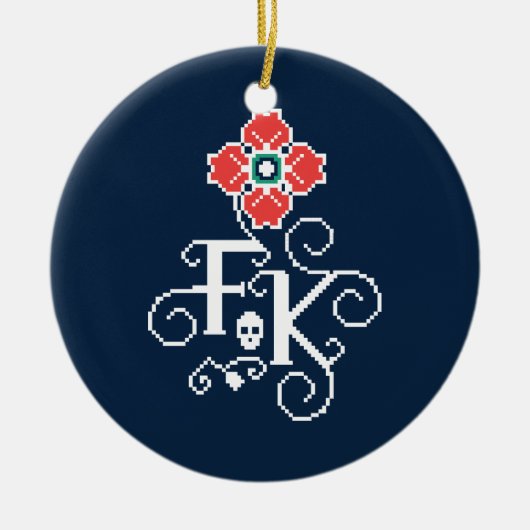 Blumengabe Frida Kahlos | Keramikornament (Vorne)