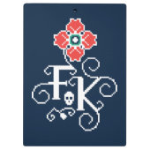 Blumengabe Frida Kahlos | Klemmbrett (Rückseite)