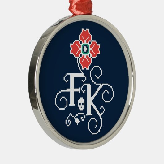 Blumengabe Frida Kahlos | Silbernes Ornament (Rechts)