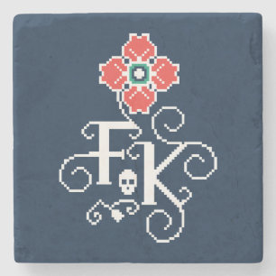 Blumengabe Frida Kahlos Steinuntersetzer