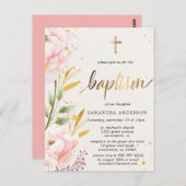 Blumengähne Einladung Postkarte (Vorne/Hinten)