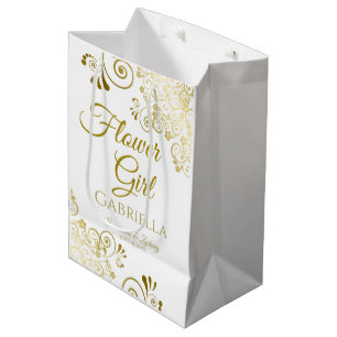 Blumengähne - mittelgroße Geschenktasche Mittlere Geschenktüte