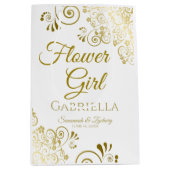 Blumengähne - mittelgroße Geschenktasche Mittlere Geschenktüte (Vorderseite)