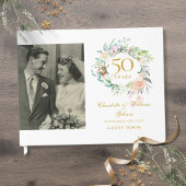 Blumengarland 50. Hochzeitstag Foto Gästebuch
