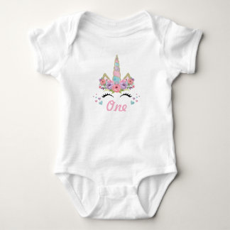 Blumengarn 1. Geburtstag Party Outfit Baby Strampler