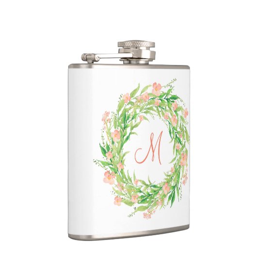 Blumengarn mit Monogramm Flachmann (Rechts)