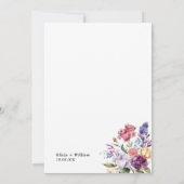 Blumengarnitur für Hochzeiten Einladung (Rückseite)