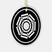 Blumengarnitur, Schwarz und Weiß Keramik Ornament (Rechts)