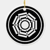 Blumengarnitur, Schwarz und Weiß Keramik Ornament (Hinten)