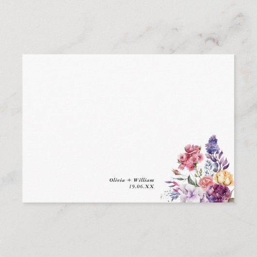 Blumengarnitur UAWG Hochzeitkarte Begleitkarte (Rückseite)