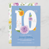 Blumengarten 10. Geburtstagsparty Save The Date (Vorne/Hinten)