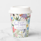 Blumengarten 16 . Geburtstag Pappbecher (Vorderseite)