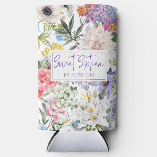 Blumengarten 16 . Geburtstag Selters Dosenkühler (Vorderseite)