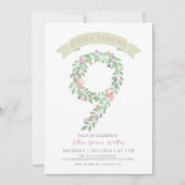 Blumengarten 9. Geburtstagsparty Einladung (Vorderseite)