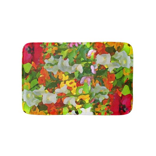 Blumengarten Abstrakt Bath Matts Badematte (Vorderseite)