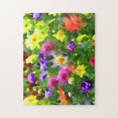 Blumengarten Abstraktes Blumenpuzzle Puzzle (Vertikal)