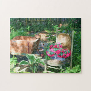 Blumengarten Anordnung Ölmalerei Puzzle