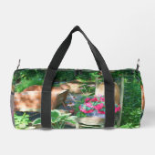 Blumengarten Antiker Stuhl Personalisiert Duffle Bag (Rückseite)