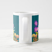 Blumengarten Aquamarin Jumbo-Tasse (Rückseite)