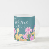 Blumengarten Aquamarin Mattglastasse (VorderseiteRechts)
