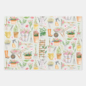 Blumengarten Aquarell Gartenmuster Geschenkpapier Set (Vorderseite 3)
