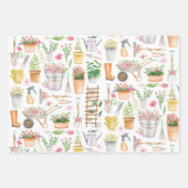 Blumengarten Aquarell Gartenmuster Geschenkpapier Set (Vorderseite 2)
