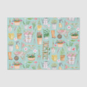 Blumengarten Aquarell Gartenmuster Seidenpapier (Vorderseite)